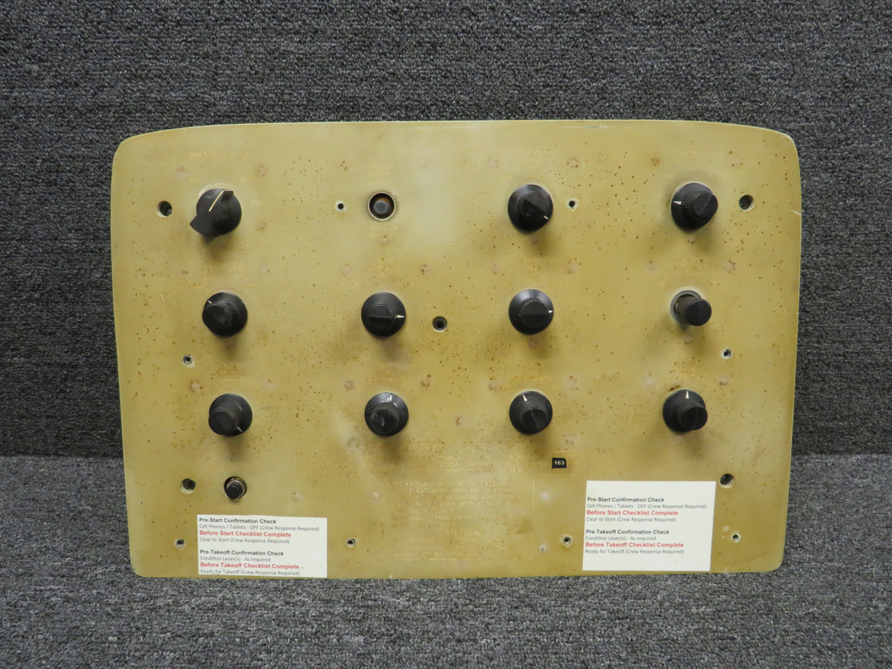 50-364308-677 Beechcraft King Air C90 Overhead Control Panel Assembly 50-364308-677 Beechcraft King Air C90 Overhead Control Panel Assembly